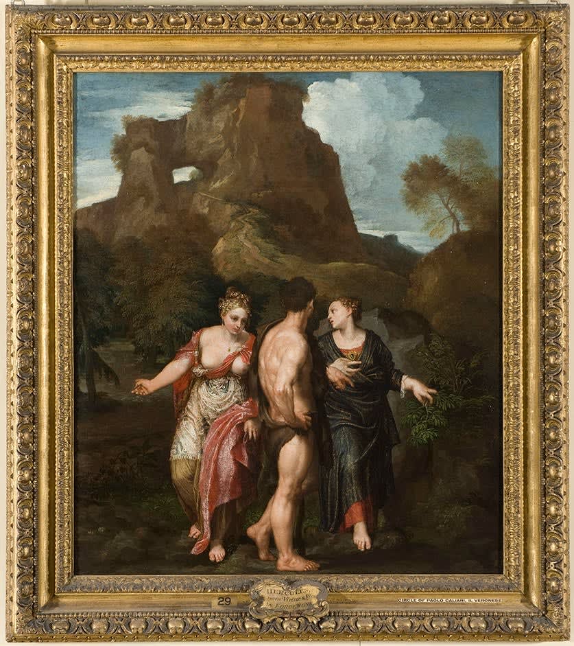 Felice Brusasorci, Hercules at the Crossroads/ Hercule à la croisée des chemins, ca. 1560