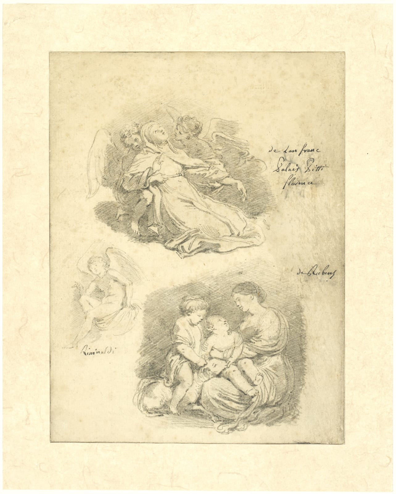 Jean-Honoré Fragonard, Three studies executed in the Pitti Palace/ Trois études exécutées au Palais Pitti, 1761