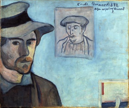 Emile Bernard, Paul Gauguin with an angel/ Paul Gauguin et l'ange, 1888