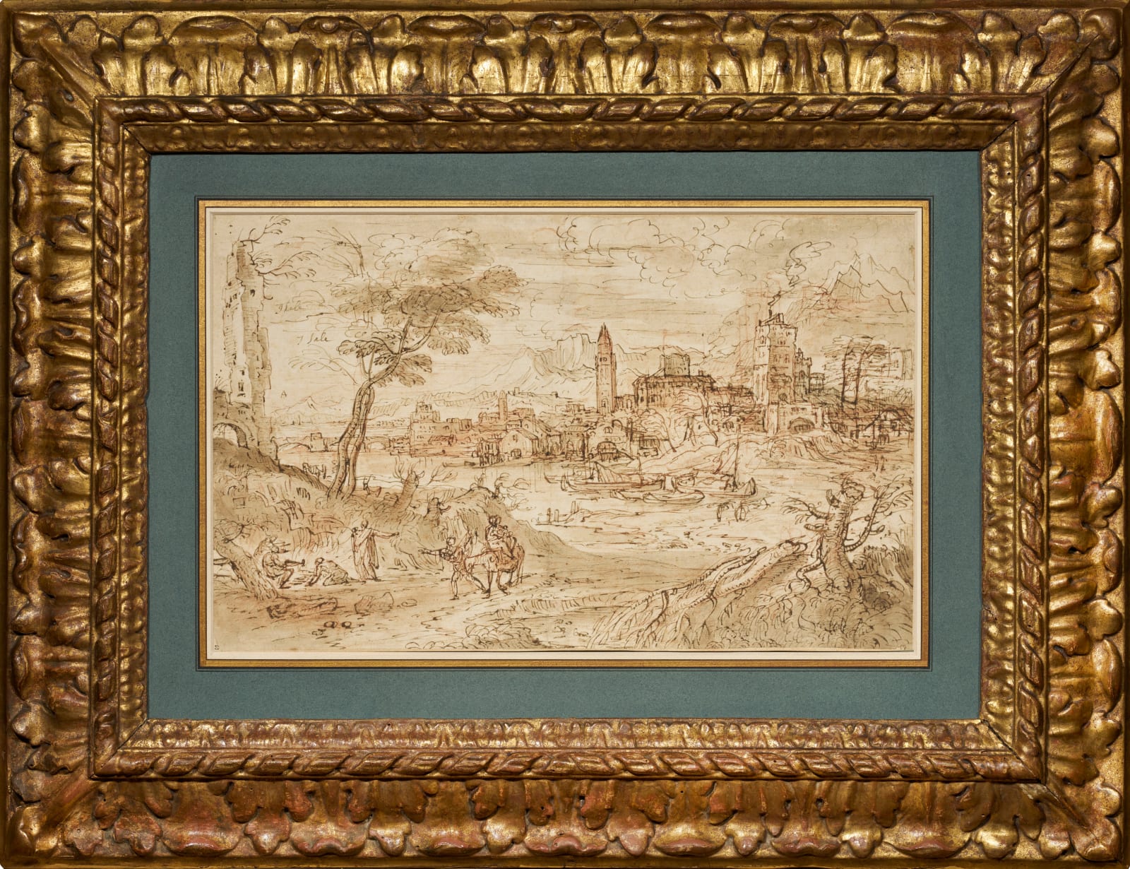 Follower of Pozzoserrato/ Suiveur de Pozzoserrato, Landscape with the Flight into Egypt - Paysage à la fuite en Egypte, circa 1630