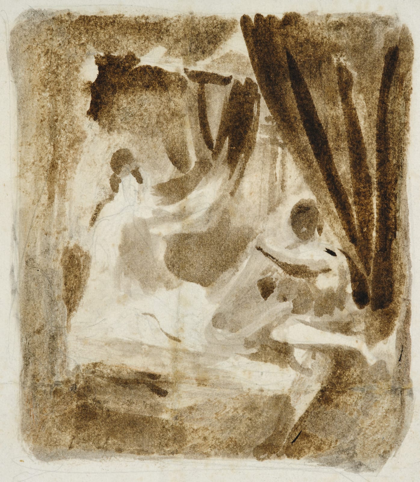 Eugène Delacroix, Study for The Duke of Orleans showing his Mistress/ Etude pour Le duc d'Orléans montrant sa maîtresse, 1825