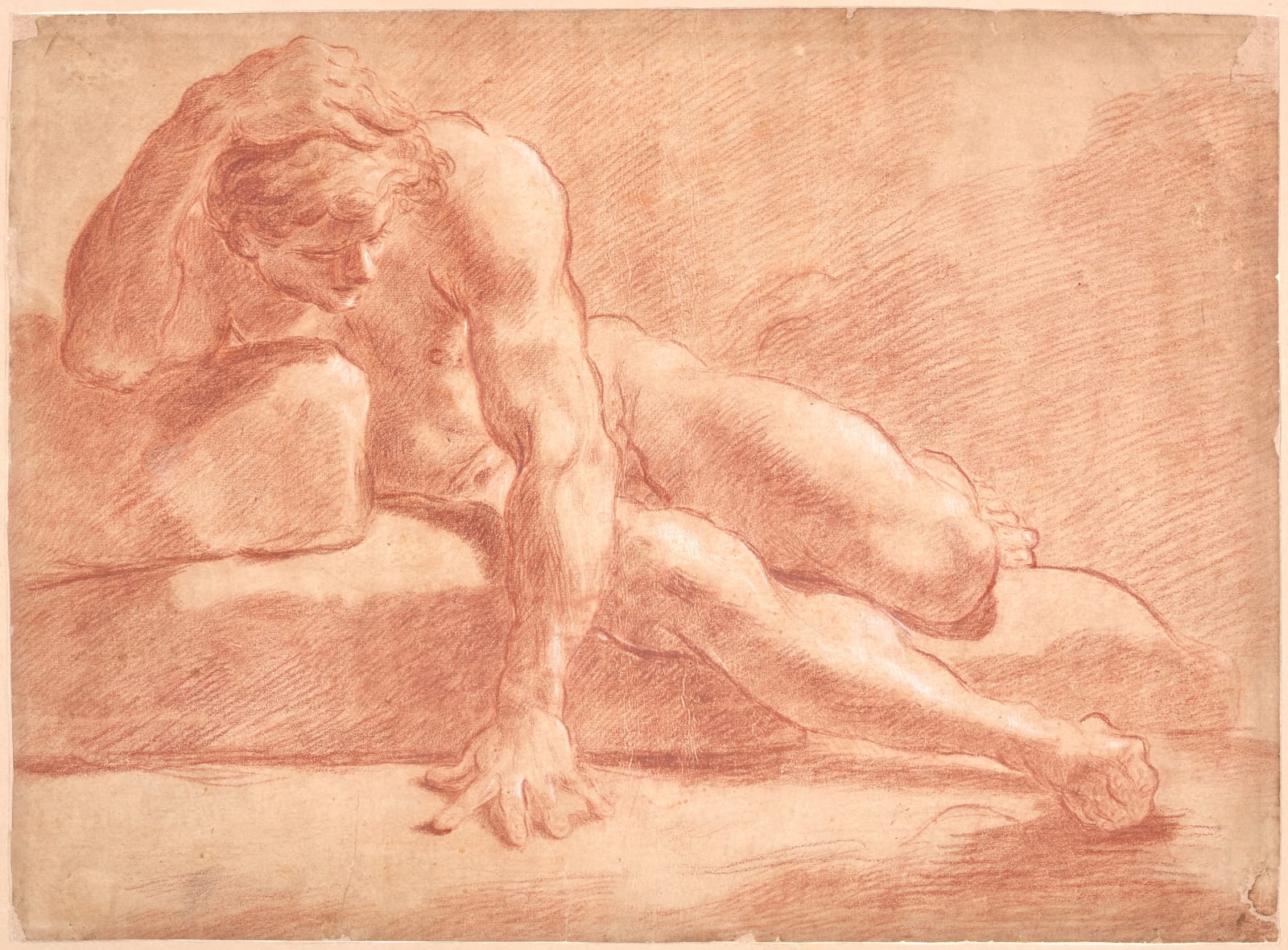 Ubaldo Gandolfi, Study of Nude Man/ Académie d'homme, Ca. 1770
