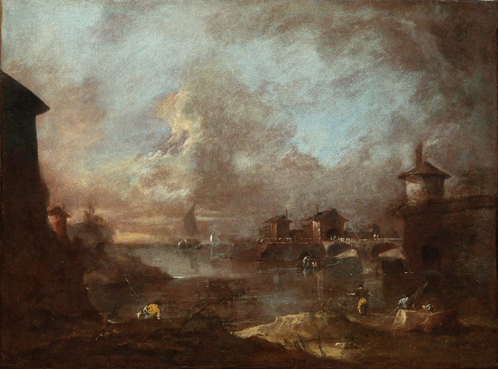 Francesco Guardi, Lagoon capriccio / Capriccio lagunaire, Circa 1770