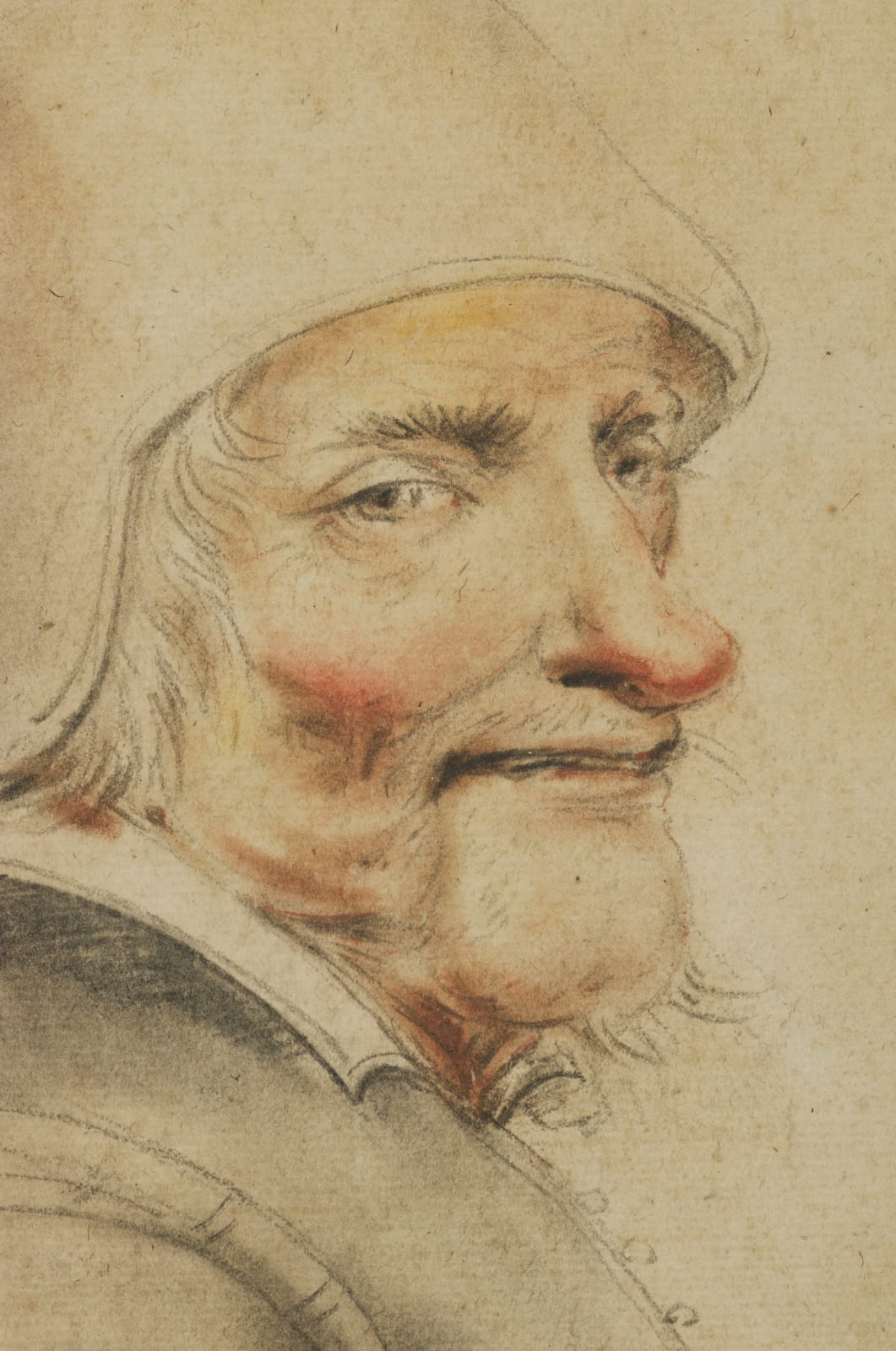 Lagneau, Portrait of a man in three-quarter view, wearing a cap/ Portrait d'un homme de trois-quart, coiffé d'un bonnet