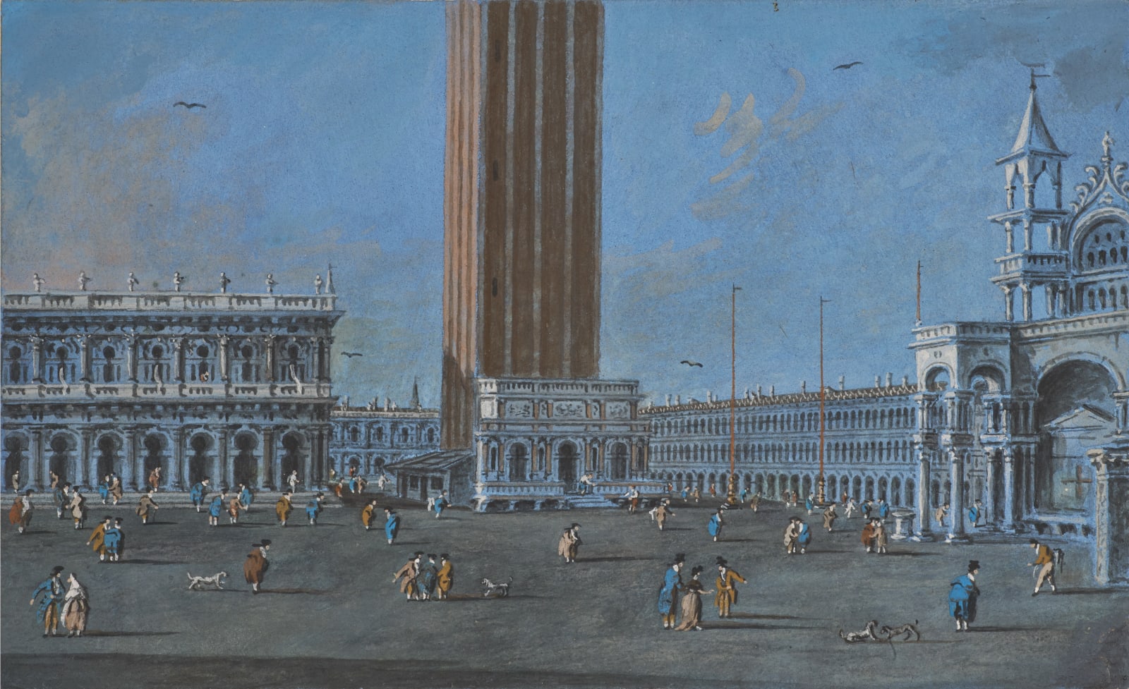 Giacomo Guardi, View of Piazza San Marco/ Vue de la place Saint-Marc