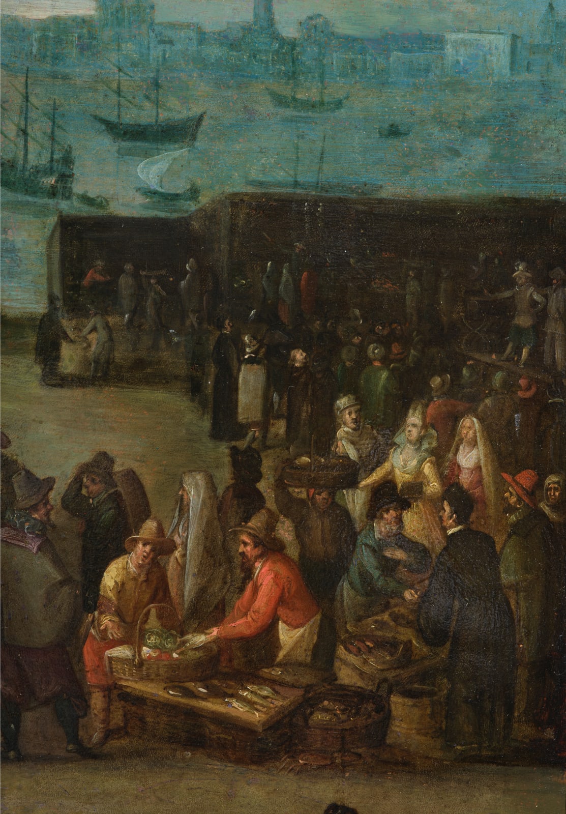 Antwerp School of the 17th century/ Ecole anversoise du XVIIème siècle, Market Scene on the Piazzetta in Venice/ Scène de marché sur la Piazzetta à Venise, ca. 1620