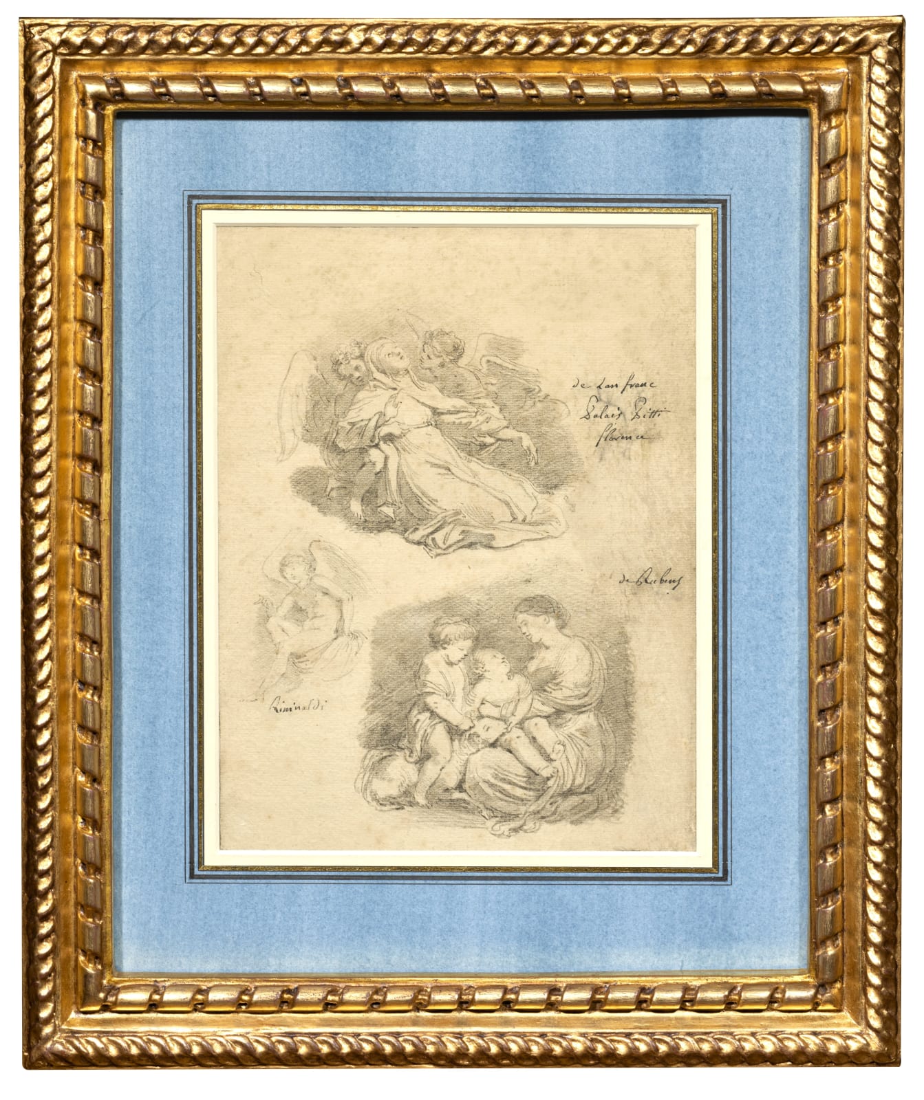 Jean-Honoré Fragonard, Three studies executed in the Pitti Palace/ Trois études exécutées au Palais Pitti, 1761