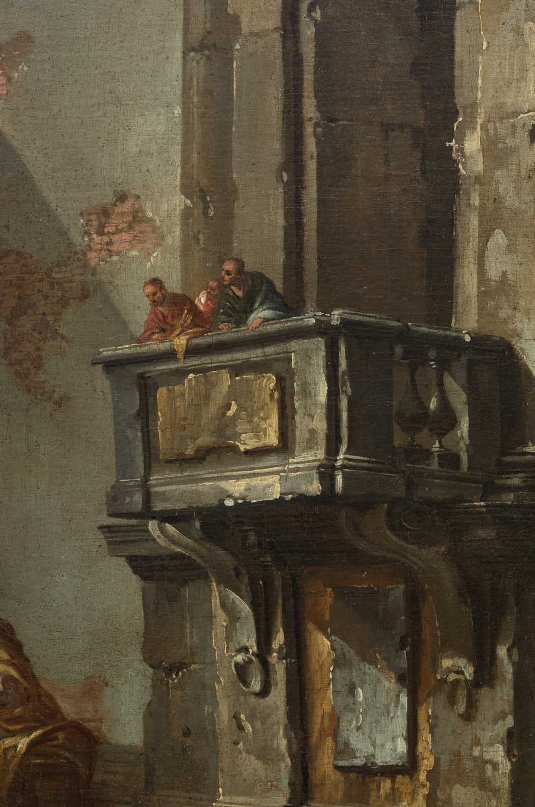 Jean-Nicolas Servandoni, Architectural capriccio with the disciples of Emmaüs - Caprice architectural aux pèlerins d'Emmaüs , ca. 1730-1735