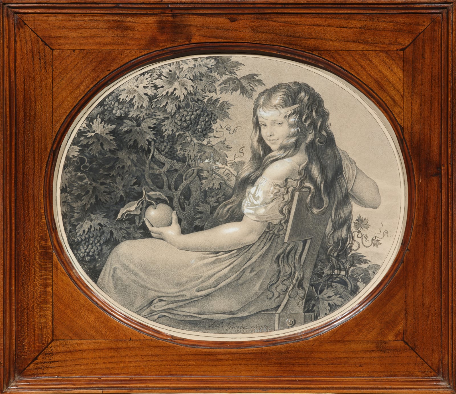 Anne-Louis Girodet de Roussy-Trioson, L'Hespéride (Portrait of Mademoiselle Marie Anne Géromine Lefèbvre de Revel), 1793/ L’Hespéride (Portrait de Mademoiselle Marie Anne Jeanne Géromine Lefèbvre de Revel), 1793