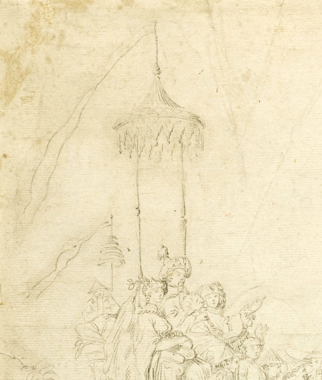 Jean-Baptiste Marie Pierre (Paris 1714 – 1789), Study for « The Chinese Masquerade » / Etude pour "La Mascarade Chinoise", 1735