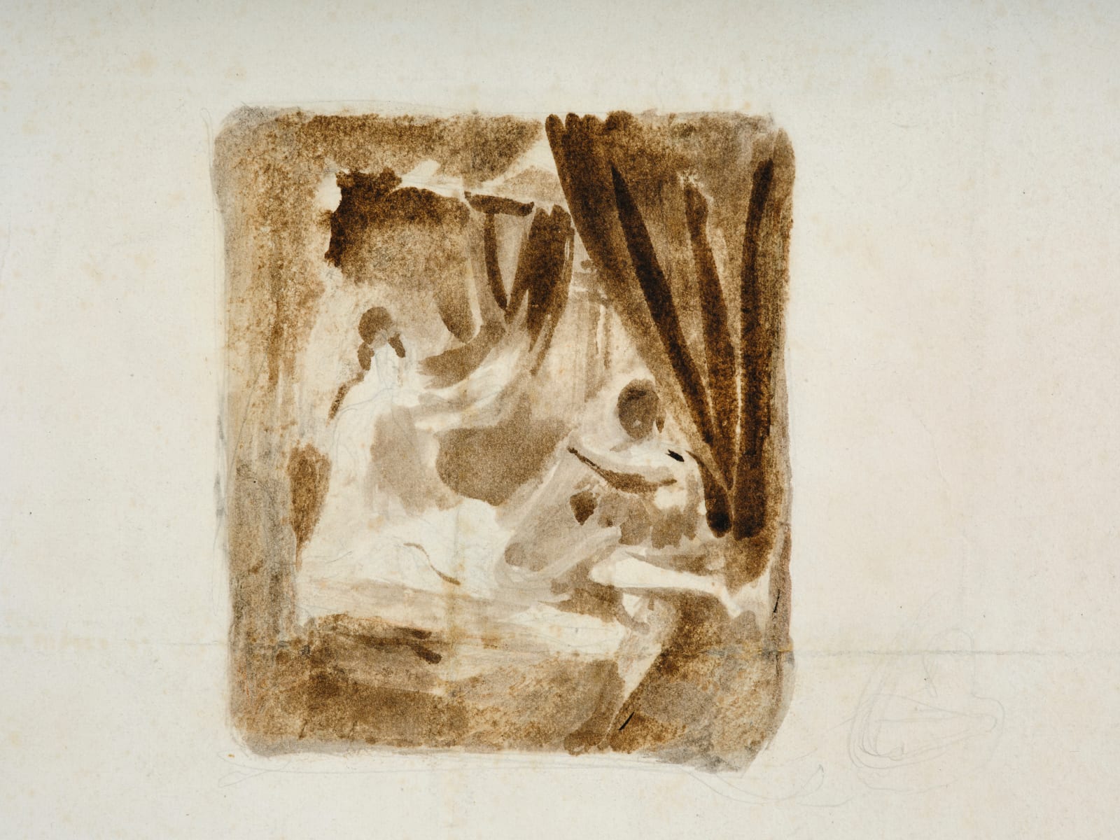 Eugène Delacroix, Study for The Duke of Orleans showing his Mistress/ Etude pour Le duc d'Orléans montrant sa maîtresse, 1825