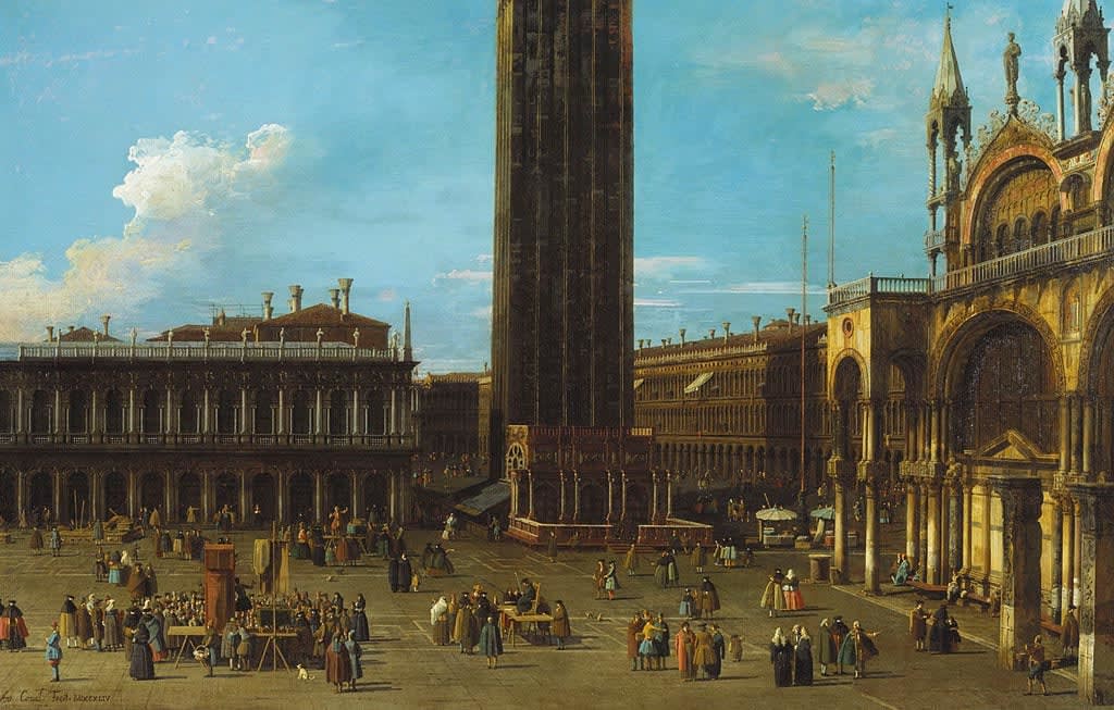 Giacomo Guardi, View of Piazza San Marco/ Vue de la place Saint-Marc