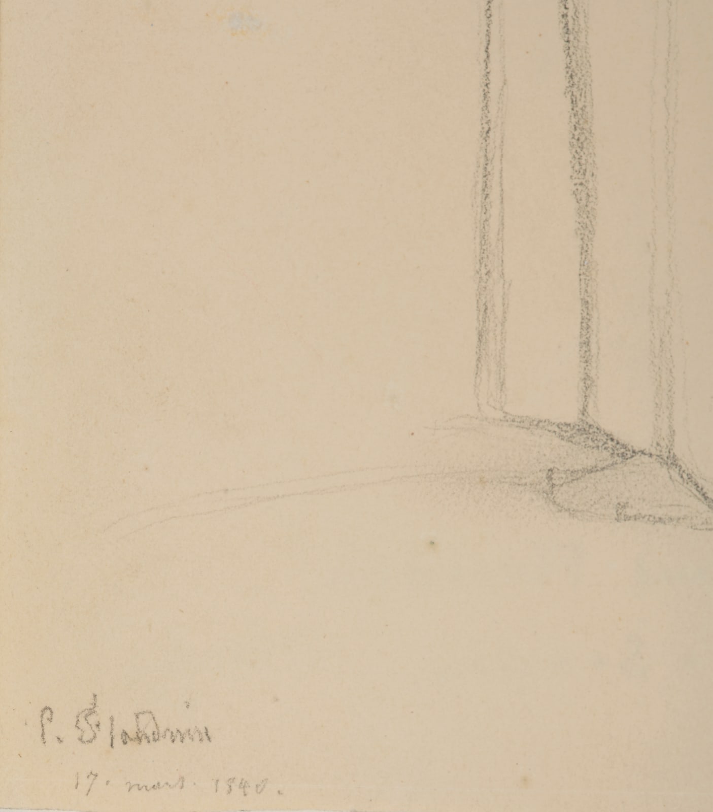 Paul Flandrin, Study for the Angel of Saint Severin/ Etude pour l’Ange de Saint Séverin, 1840