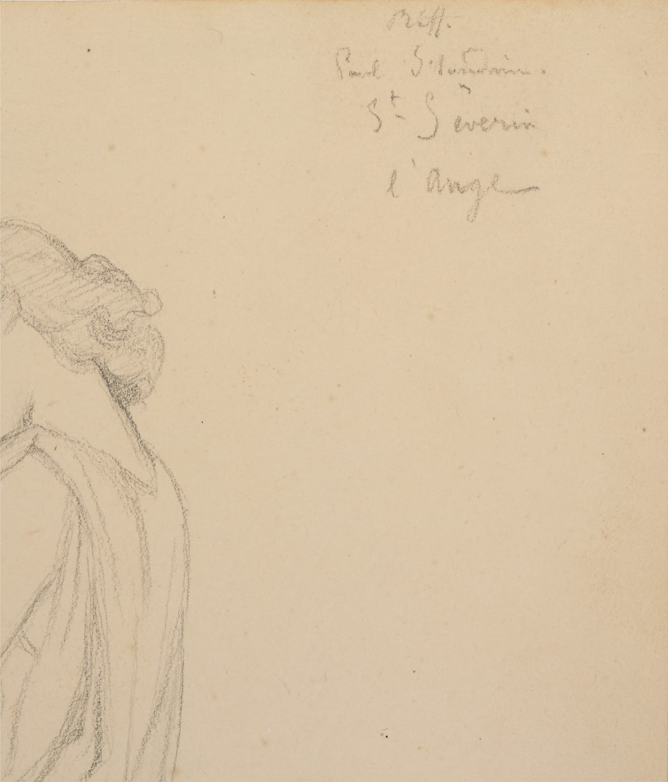 Paul Flandrin, Study for the Angel of Saint Severin/ Etude pour l’Ange de Saint Séverin, 1840