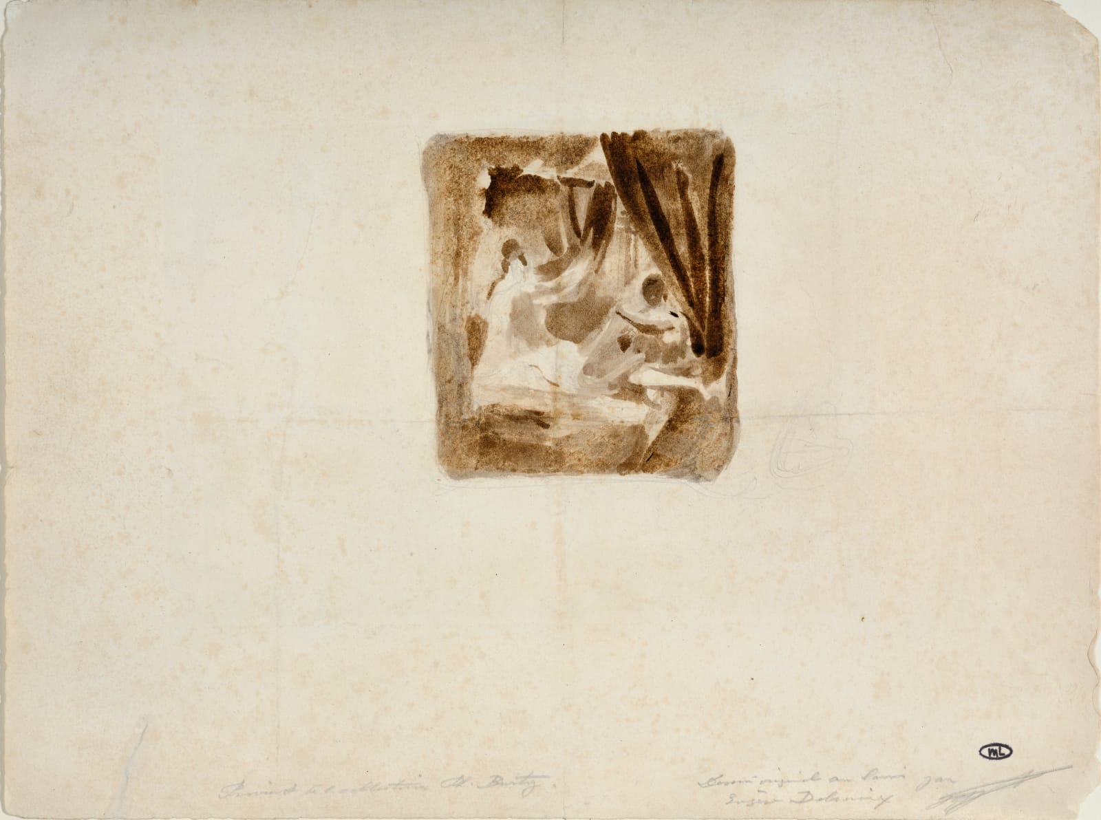 Eugène Delacroix, Study for The Duke of Orleans showing his Mistress/ Etude pour Le duc d'Orléans montrant sa maîtresse, 1825