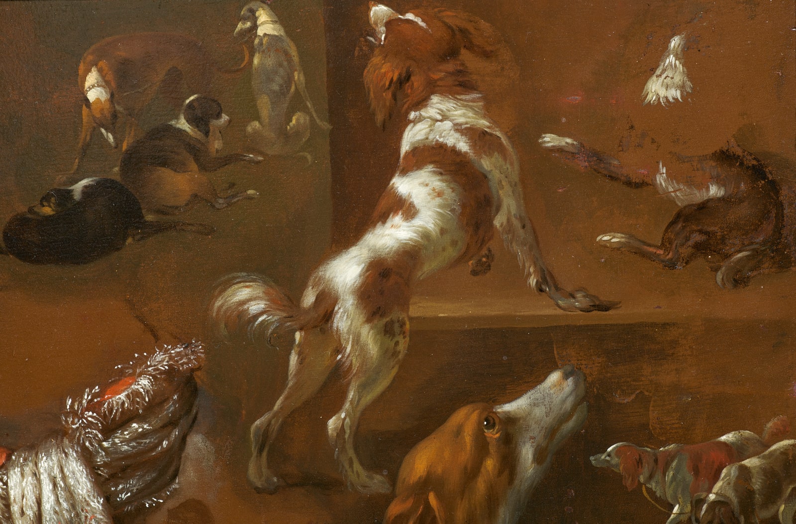 Netherlandish School of the 17th century/ Ecole flamande du 17ème siècle, Ten Dog Studies and one Study of a Stole/ Dix études de chien et une étude d’étole