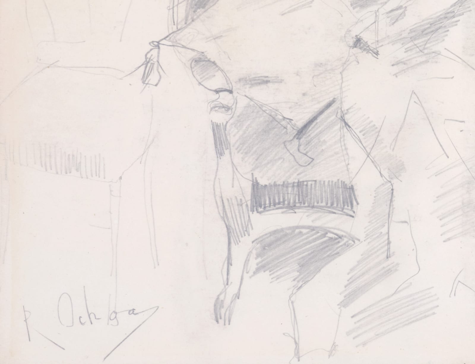 Rafael de Ochoa y Madrazo, Portrait of Paul-César Helleu painting a Dish next to a Model / Portrait de Paul-César Helleu peignant un plat à côté d'un modèle, ca. 1885