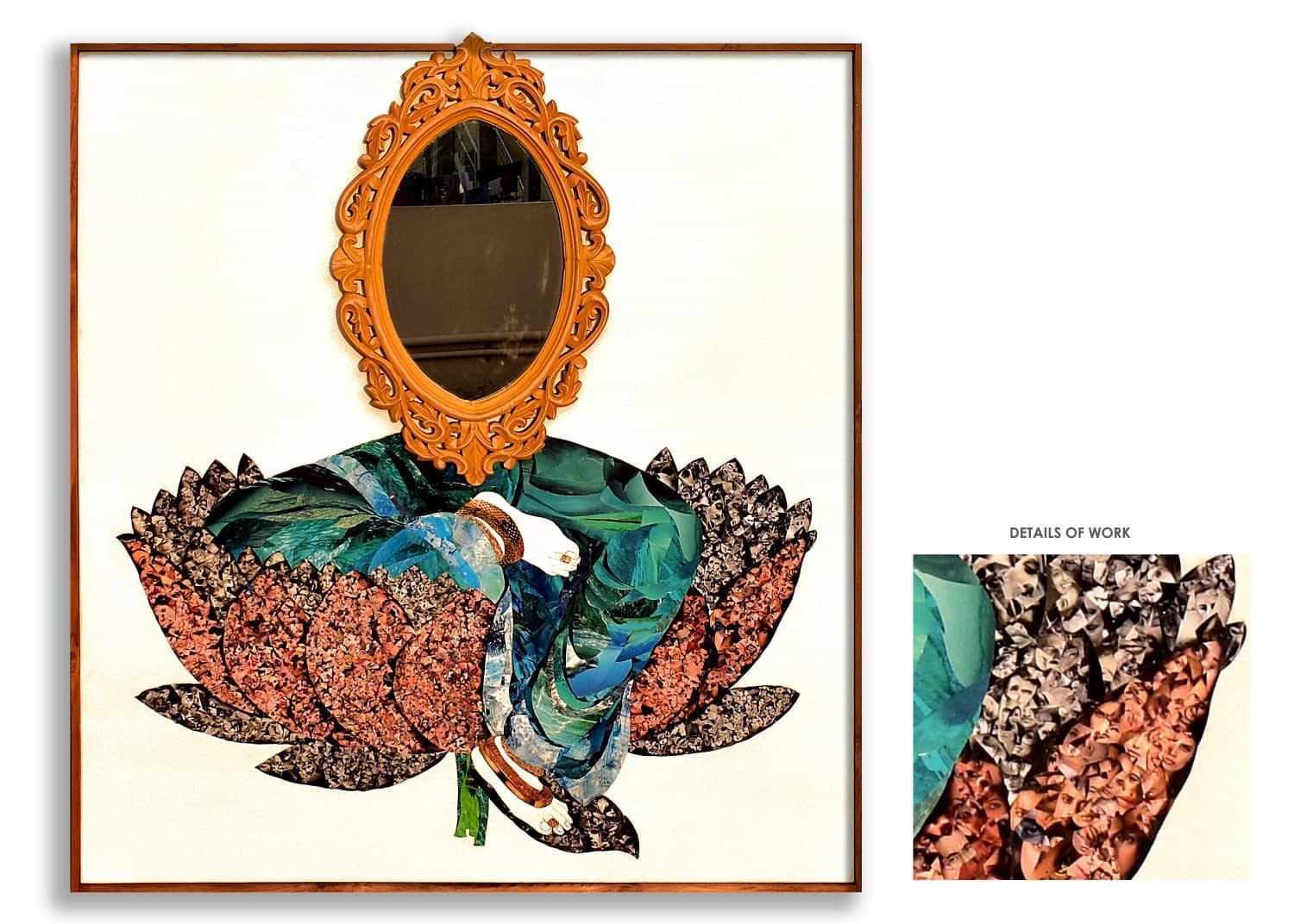 Vysali Kalidindi, Not everything you see is real - Collage, 2021