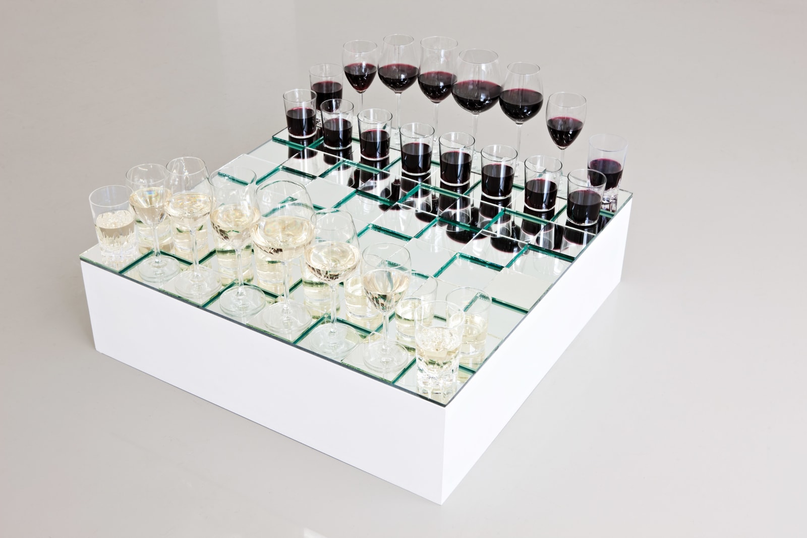 Anders Nordby, Wine Glass Chess Set (Replica), 2012