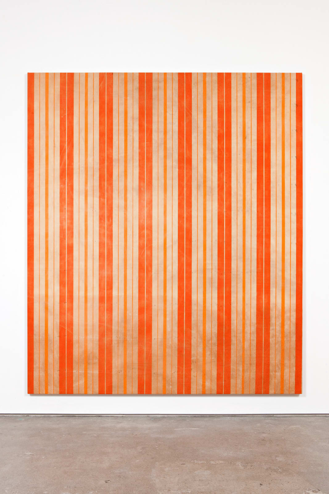 Fredrik Værslev, Untitled (Canopy Painting: Cream and Orange VI), 2012