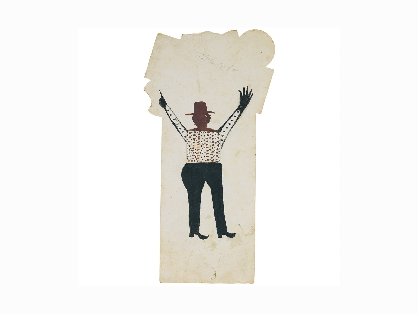 Bill Traylor, Man with raised arms, ca. 1939/42