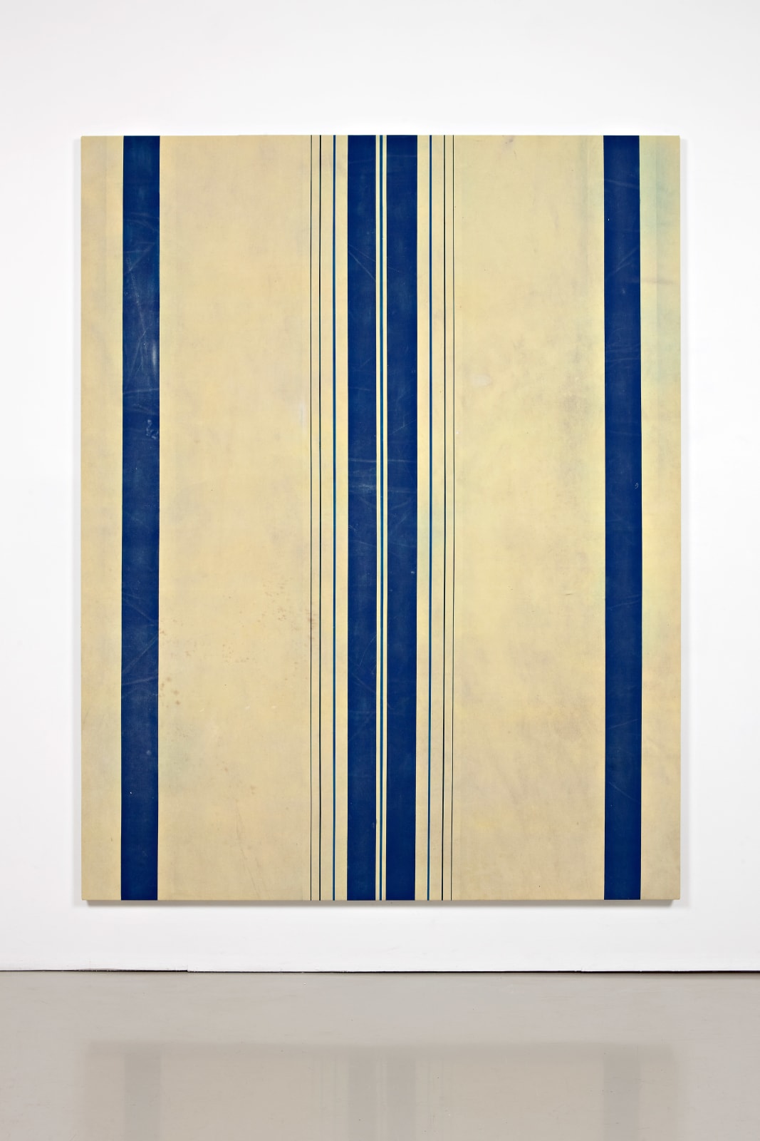 Fredrik Værslev, Untitled (Canopy Painting: Dark Blue, Blue and Black), 2012