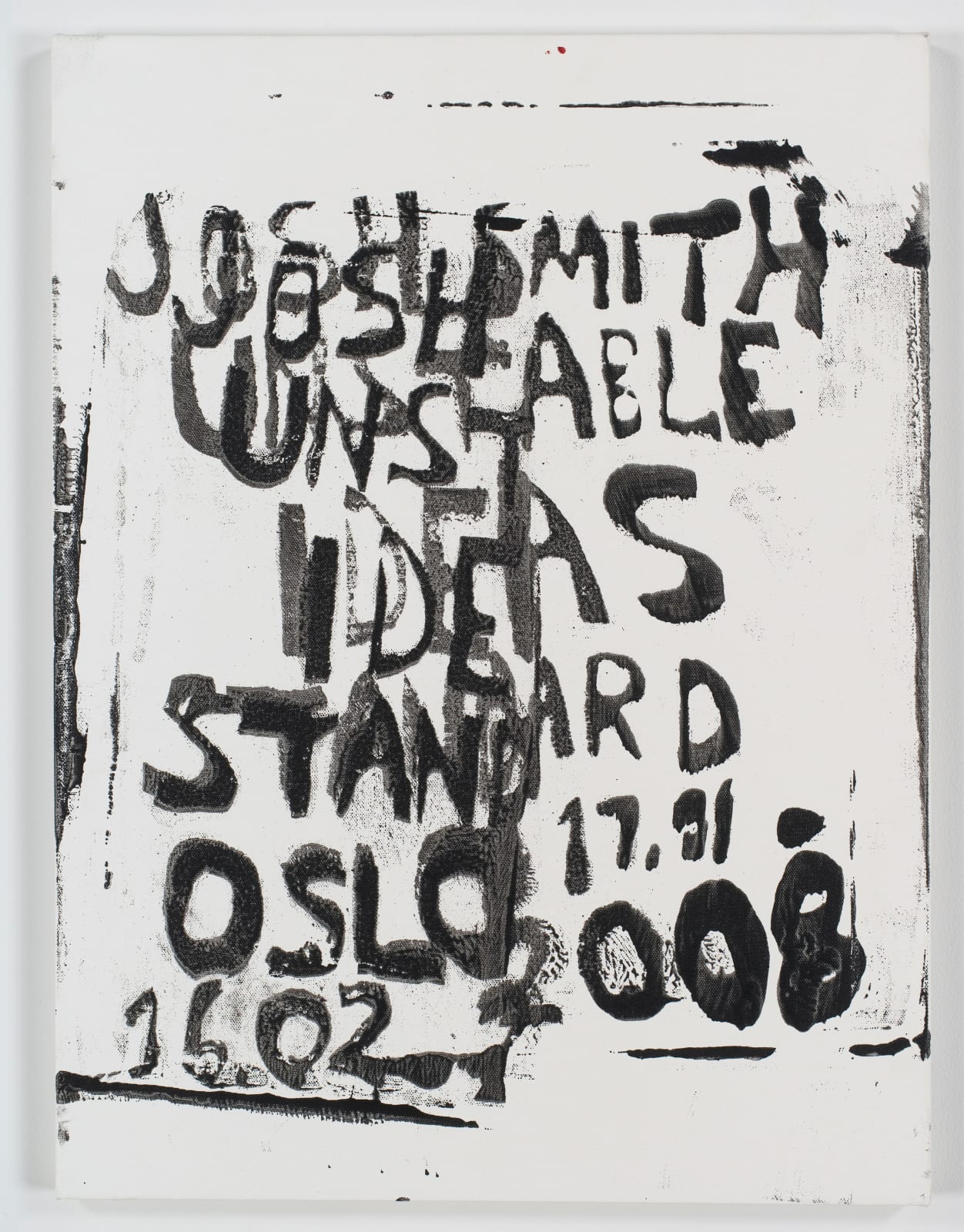 Josh Smith, Untitled (Unstable Ideas Announcement Painting #1), 2008