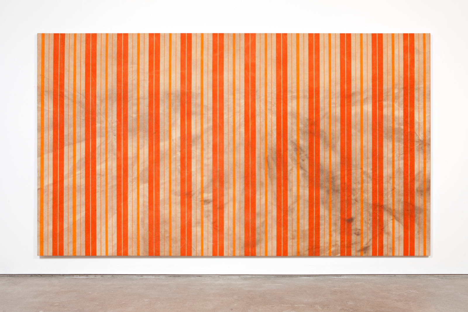 Fredrik Værslev, Untitled (Canopy Painting: Cream and Orange VII), 2012
