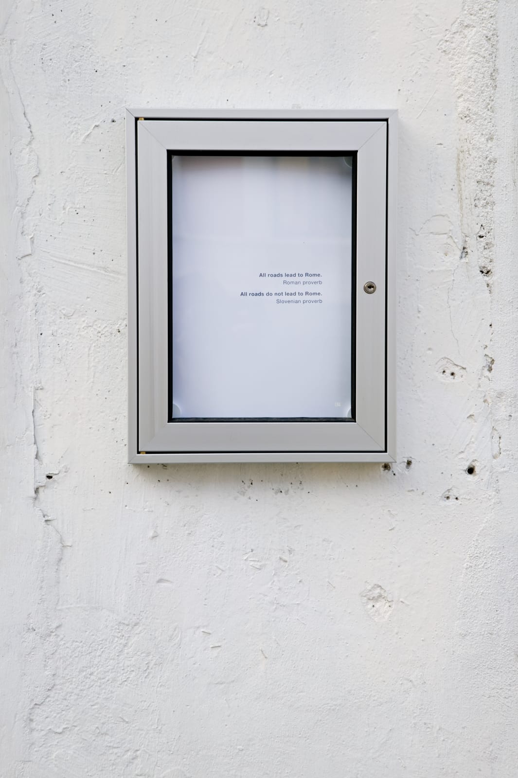 Daniel Knorr, Untitled (Proverbs), 2006