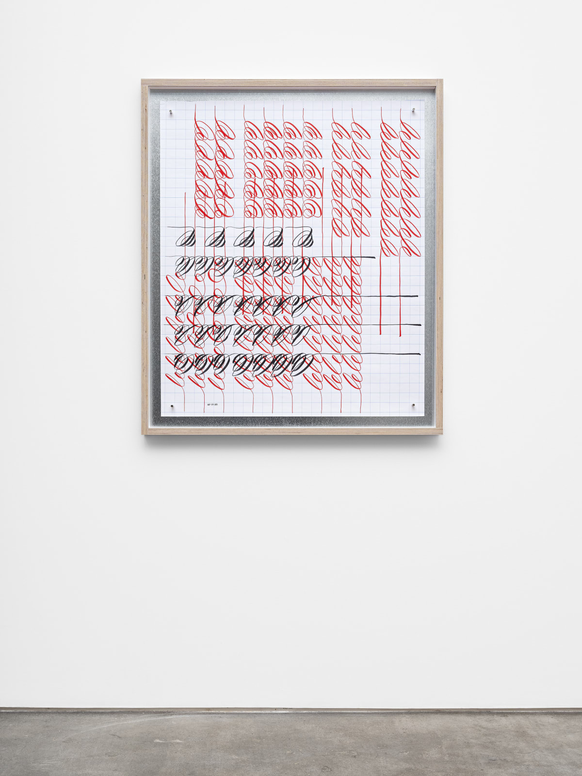 Tauba Auerbach, Ligature Drawing, 09 September 2021, 2021