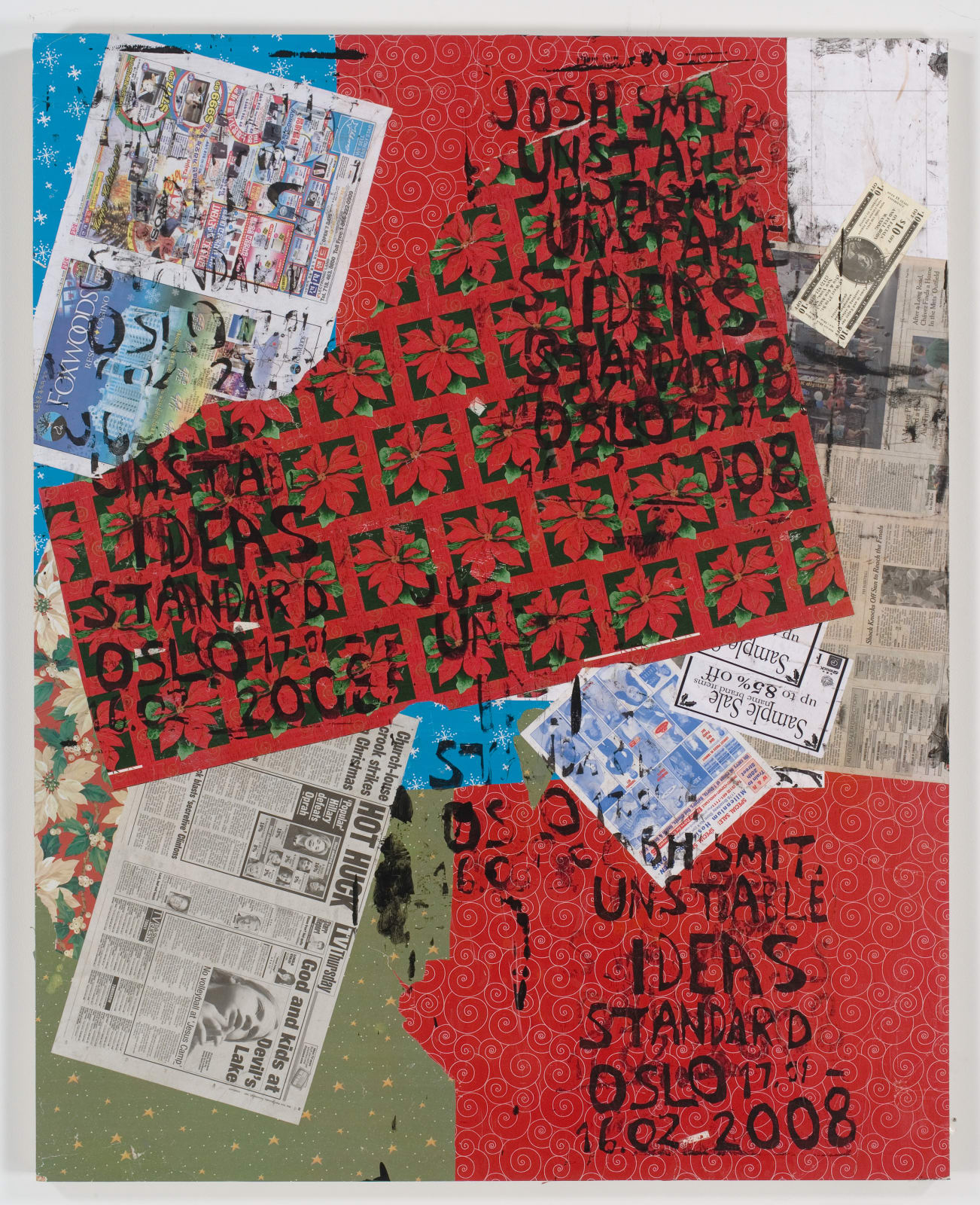 Josh Smith, Untitled (Collage Painting #6), 2007