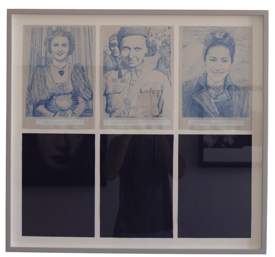 Amir Fattal, The Touch of Your lens - 3 portraits of women shot by Hugo Jaeger, 2012