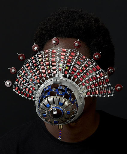 Cyrus Kabiru, Blue Beard, 2017