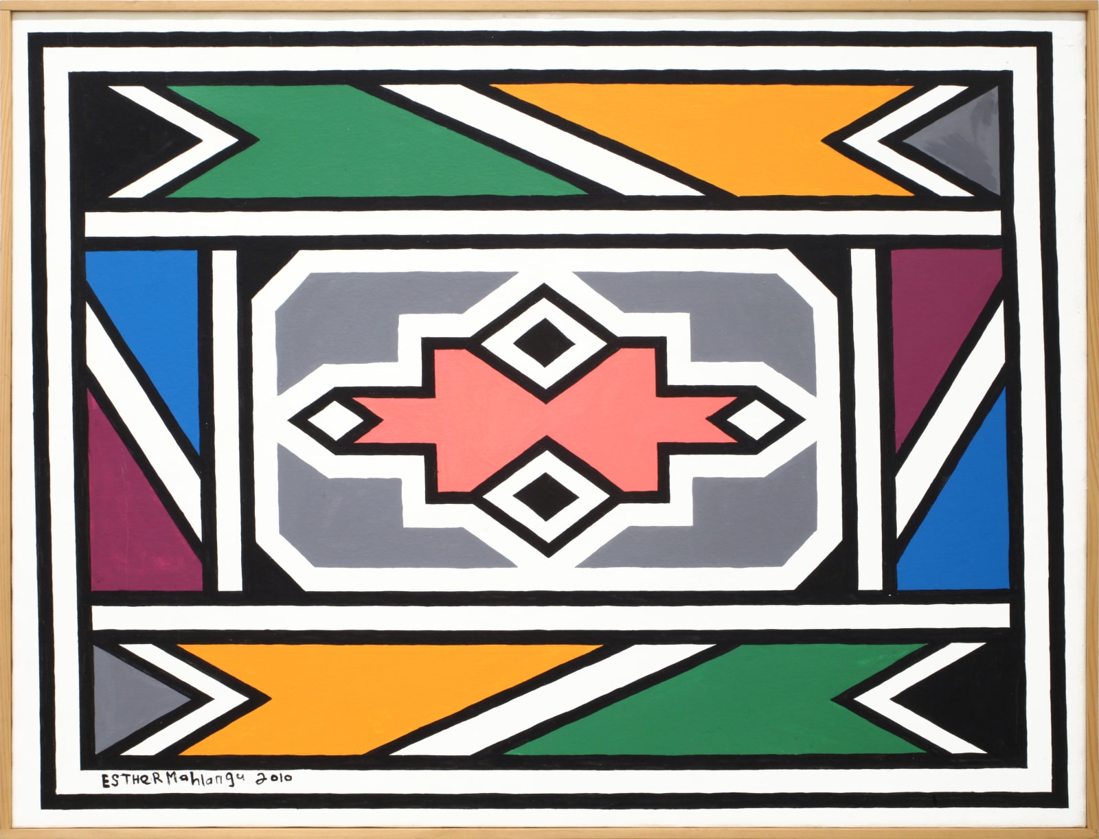 Esther Mahlangu, Ndebele Abstract, 2010