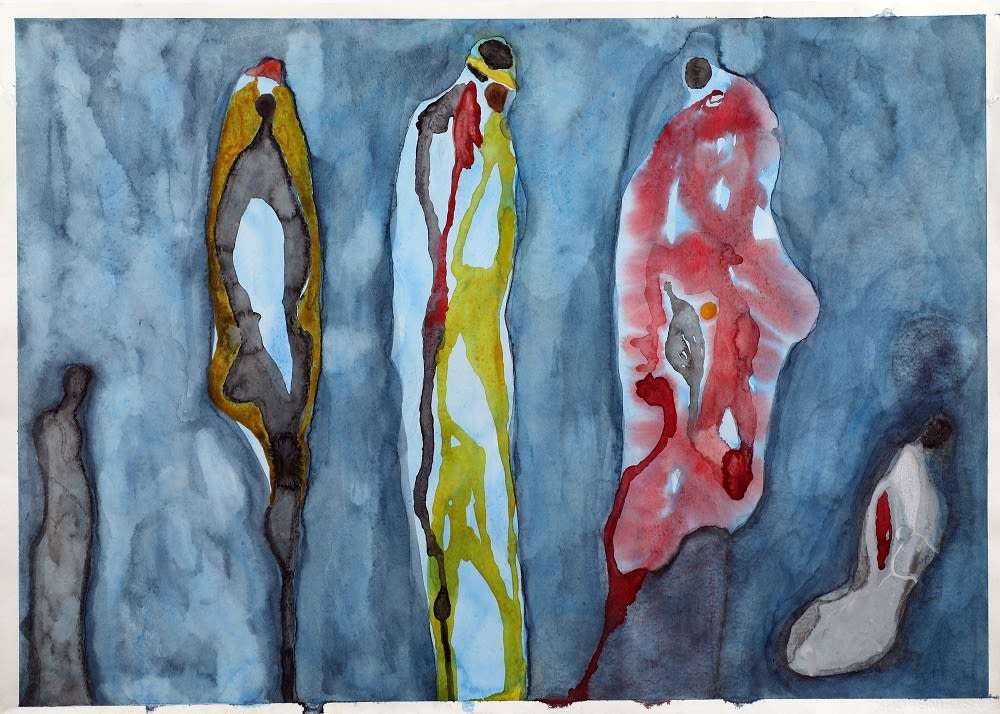 Abekyelesh Belay, People, Signed and dated 2018
