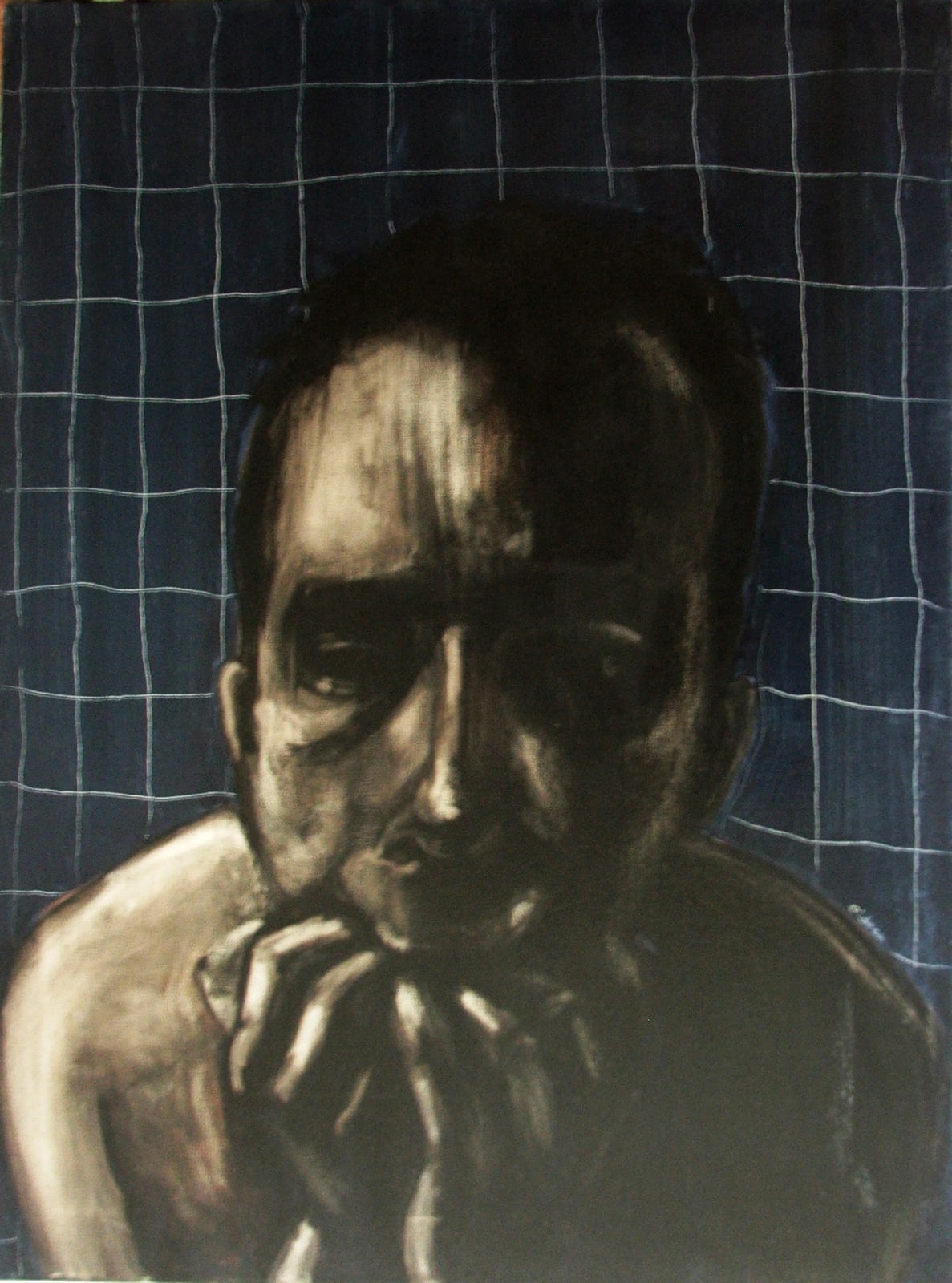 Gideon Rubin, Blue Self Portrait, 2000