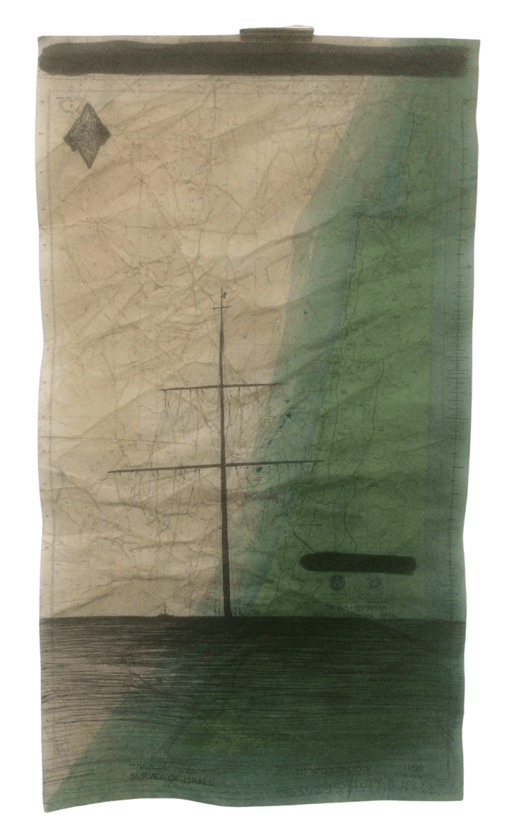Jonathan Goldman, The west border maps #6, 2015