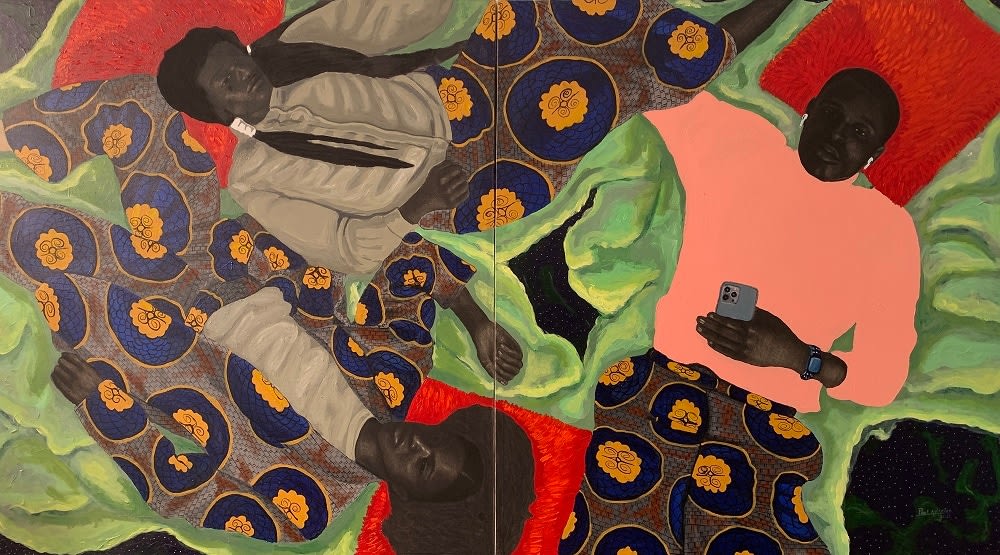 Paul Ayihawu, Untitled, (Diptych), 2022