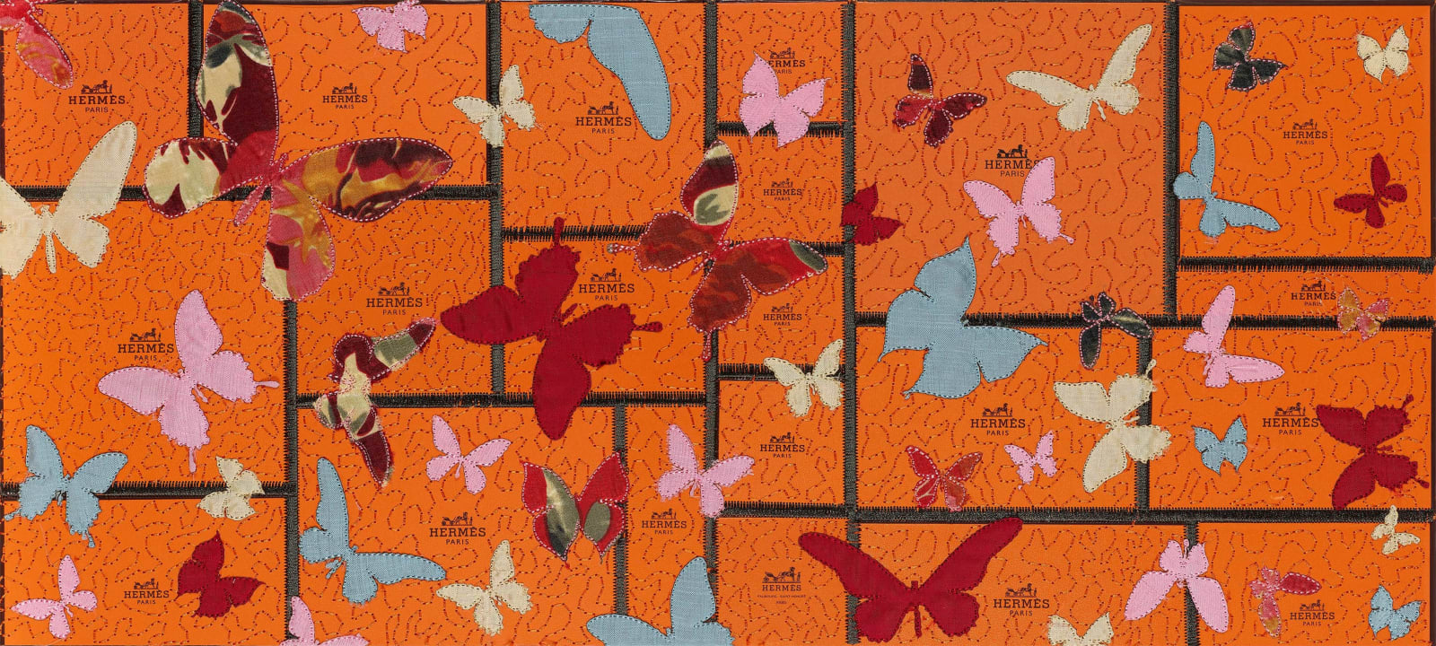 Stephen Wilson, Hermes Double Butterfly Collage , 2019