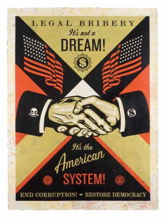 Shepard Fairey, End Corruption, 2019