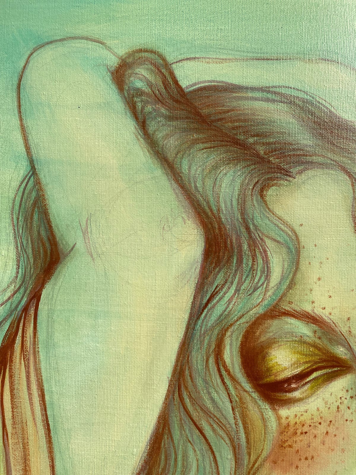 Miss Van, Nude in Lagoon Green, 2023