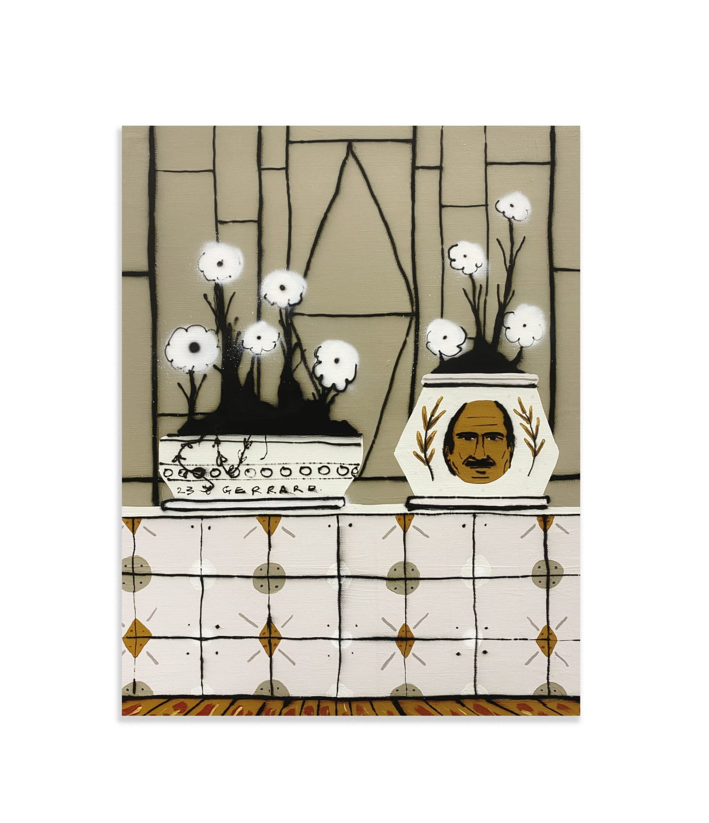 Tom Gerrard, Plants with tiles, 2023