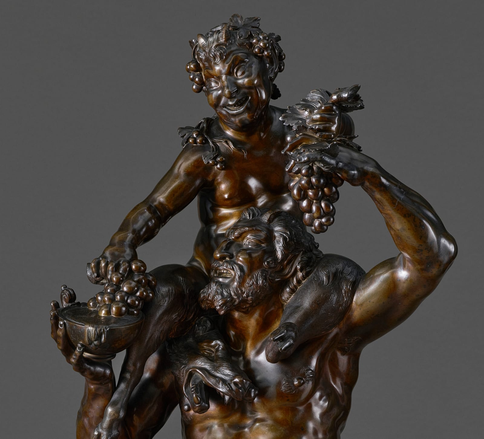 Giuseppe Piamontini, Faun and Satyr, Model conceived in 1698, this example cast c. 1717