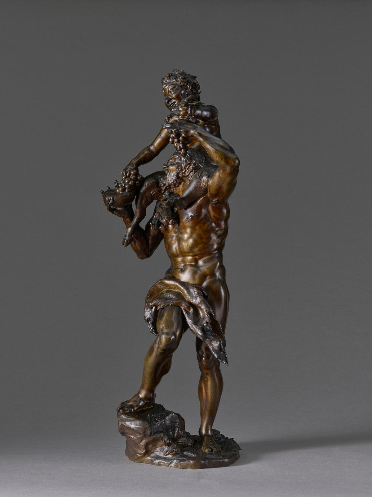 Giuseppe Piamontini, Faun and Satyr, Model conceived in 1698, this example cast c. 1717