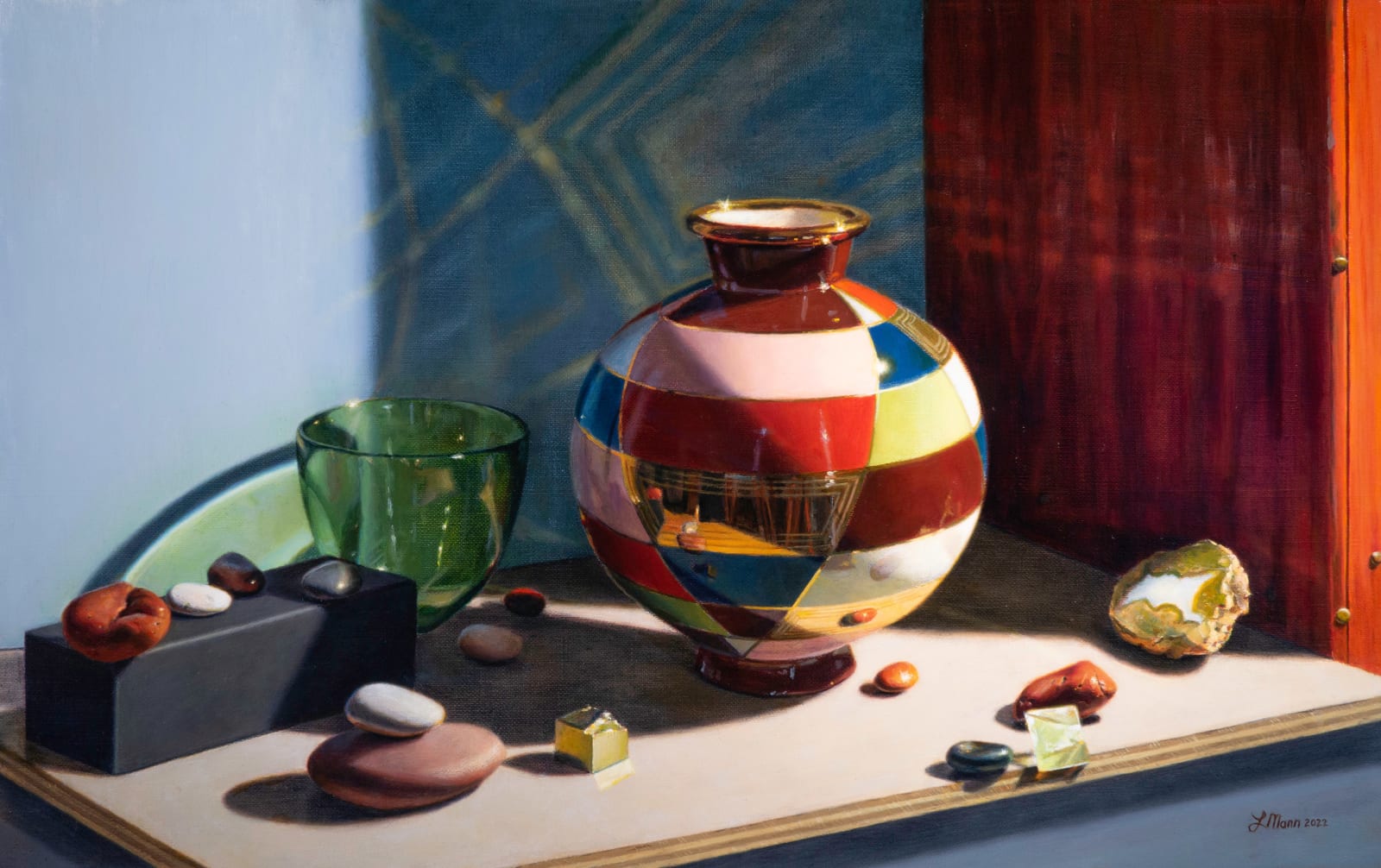 Linda Mann, Torino Vase and Stones