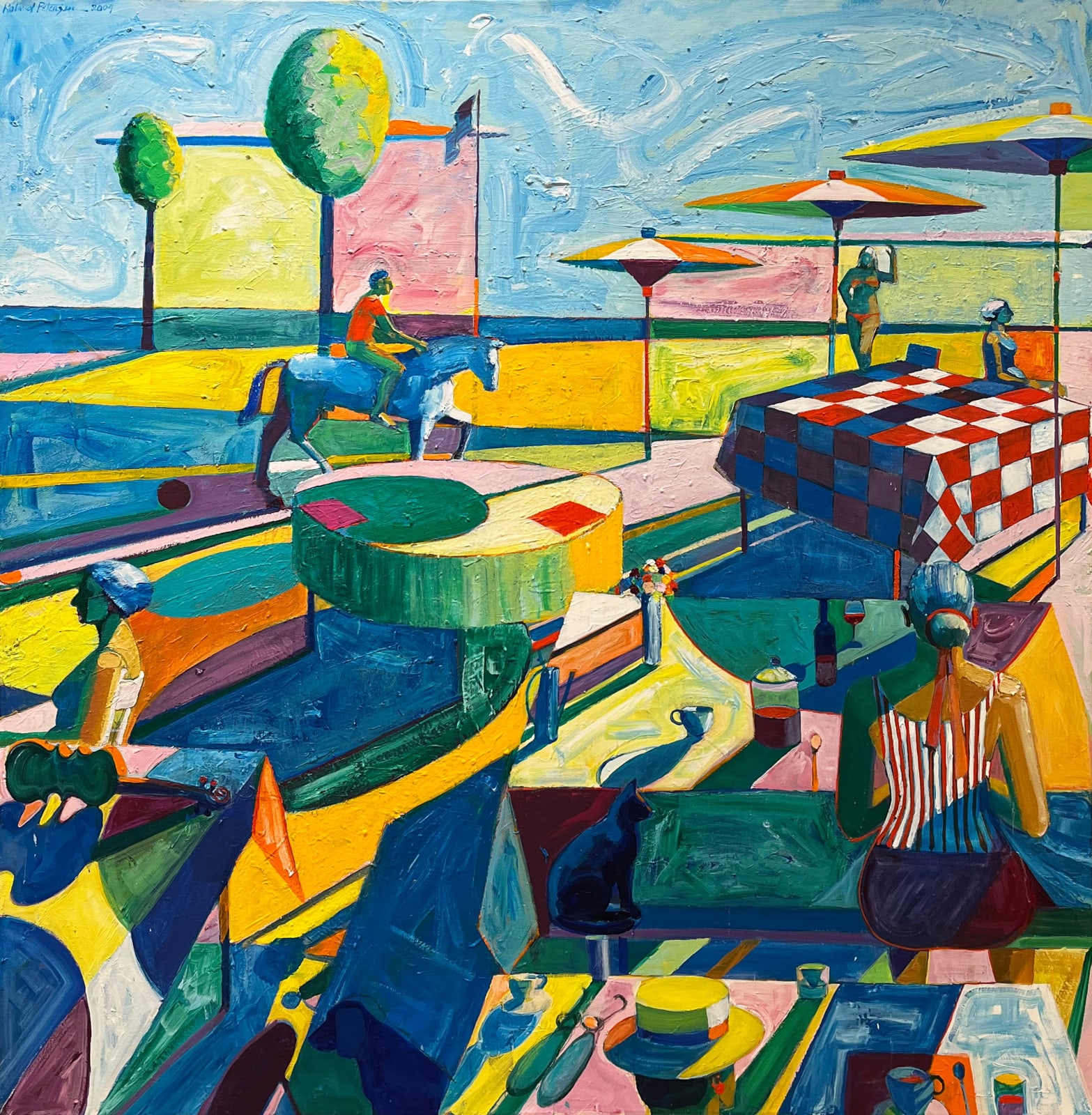 Roland Petersen, Picnic with Violin and Horse, 2004