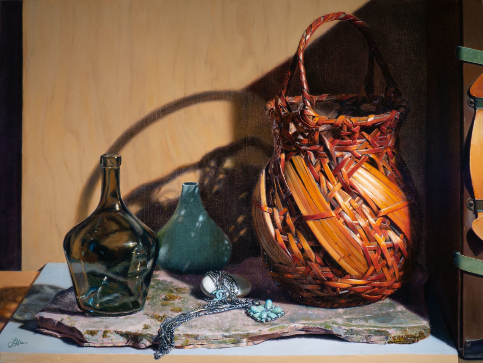 Linda Mann, Japanese Basket and Chanel Necklace