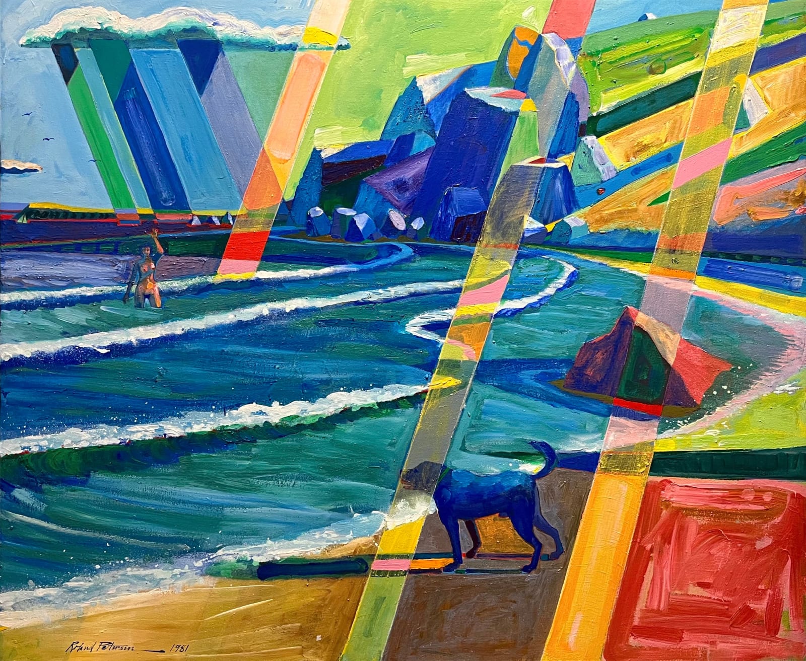 Roland Petersen, Beach Scene, 1981