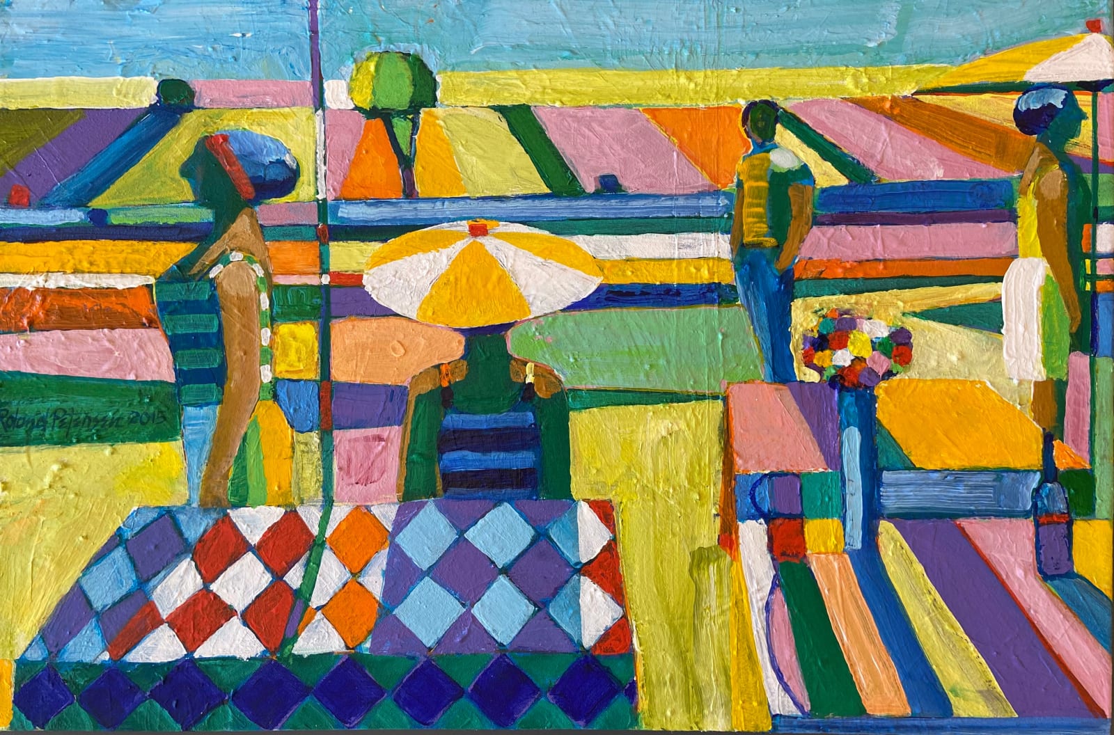 Roland Petersen, Man and 3 Women Picnic, 2015