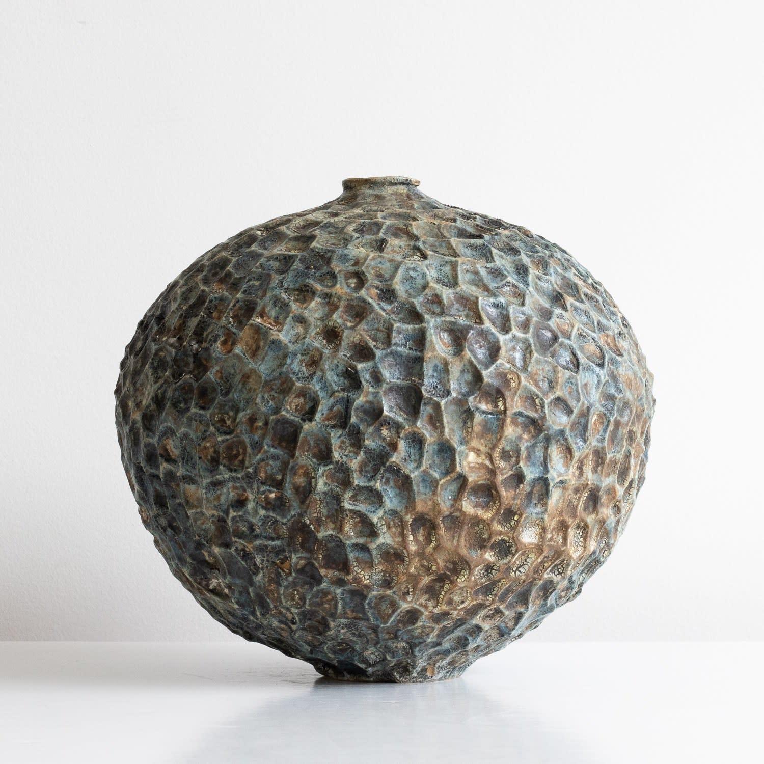 Lise Herud Braten, Slate Blue Carved Vessel